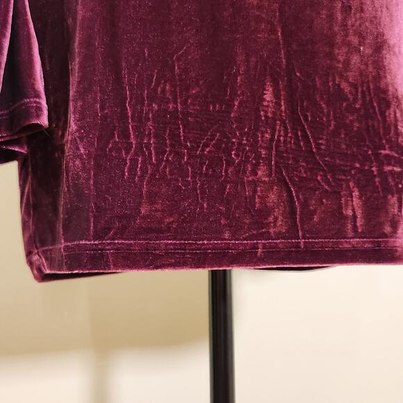 LULUS Glam Plum Velvet Off-the-Shoulder Mini Dress, Size Medium - Picture 8 of 14
